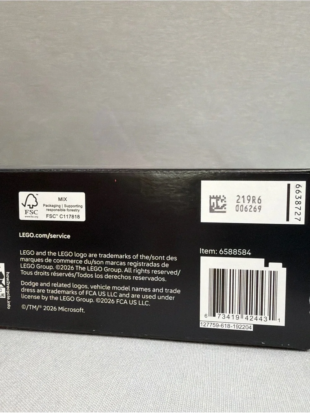 LEGO Technic White and Blue Dodge Viper GTS-R Building Set